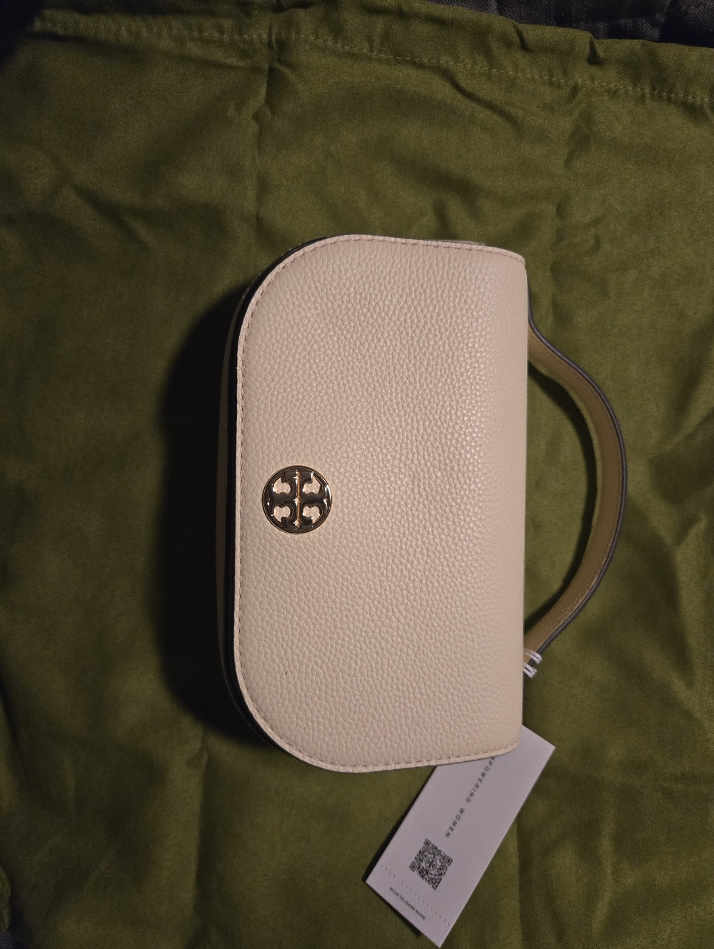 Tory Burch Lemon Yellow Pebbled Leather Top-Handle Shoulder Bag - Picture 5 of 6